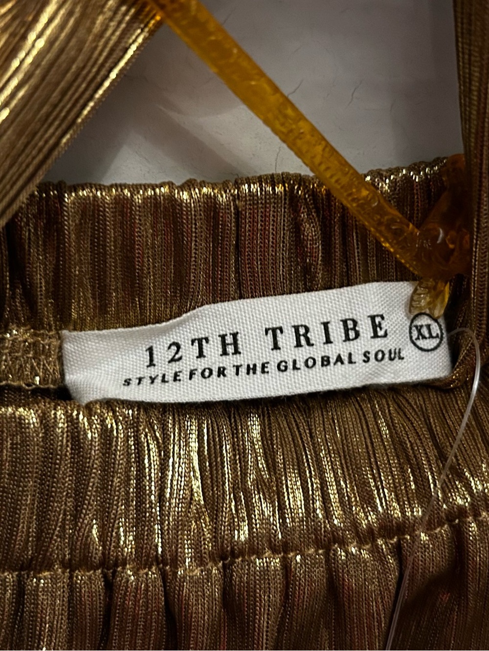 12th Tribe Metallic Gold Maxi Skirt - Picture 8 of 8